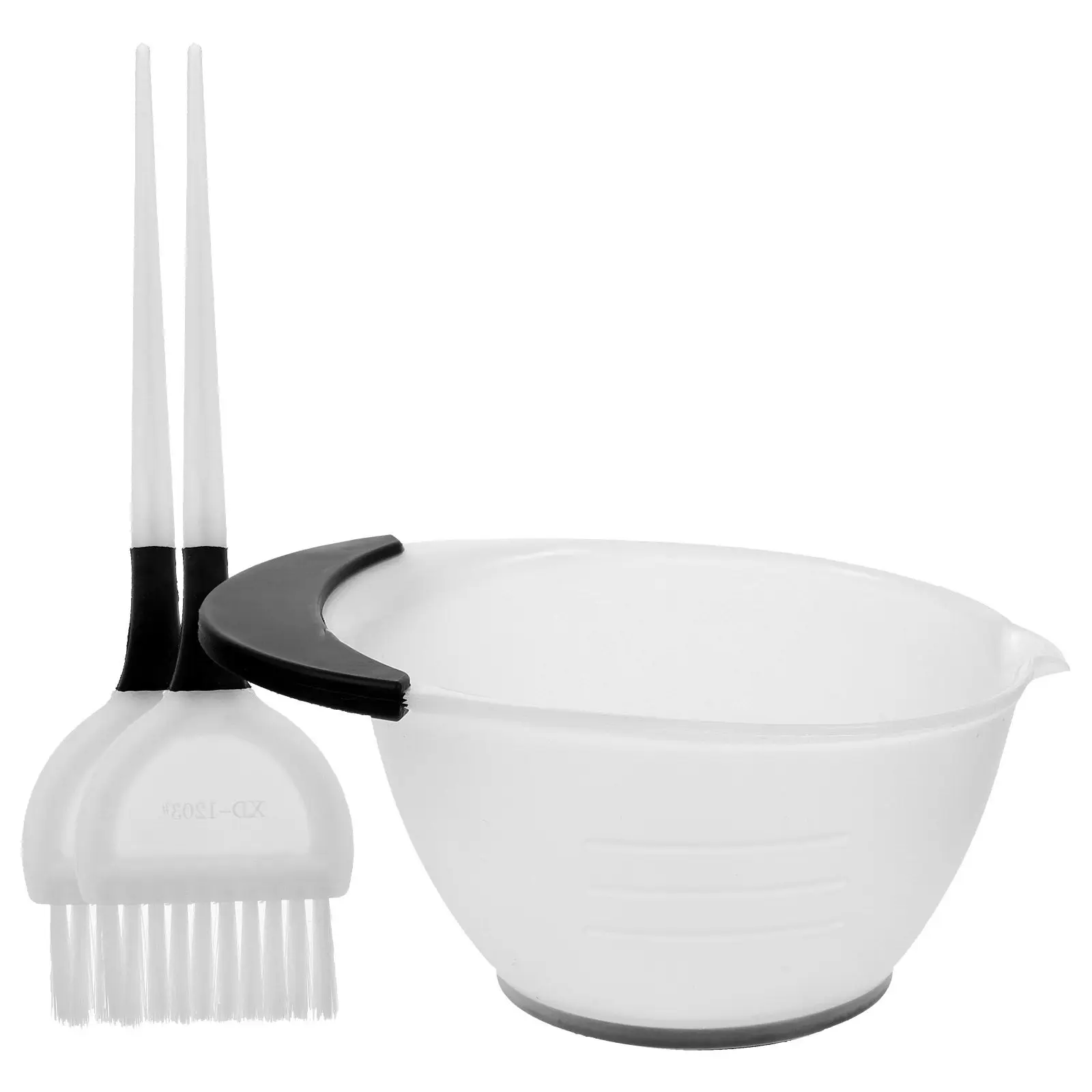 

1 set 1 Set Hair Dye Brush Bowl Set Salon Home Use Hair Coloring Tool Dyeing Accessory For Tint Treatment Application (White)