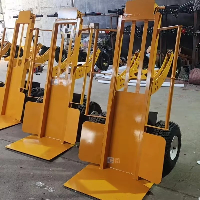 Heavy duty four-wheel inflatable trolley for carrying inflatable houses and water slides