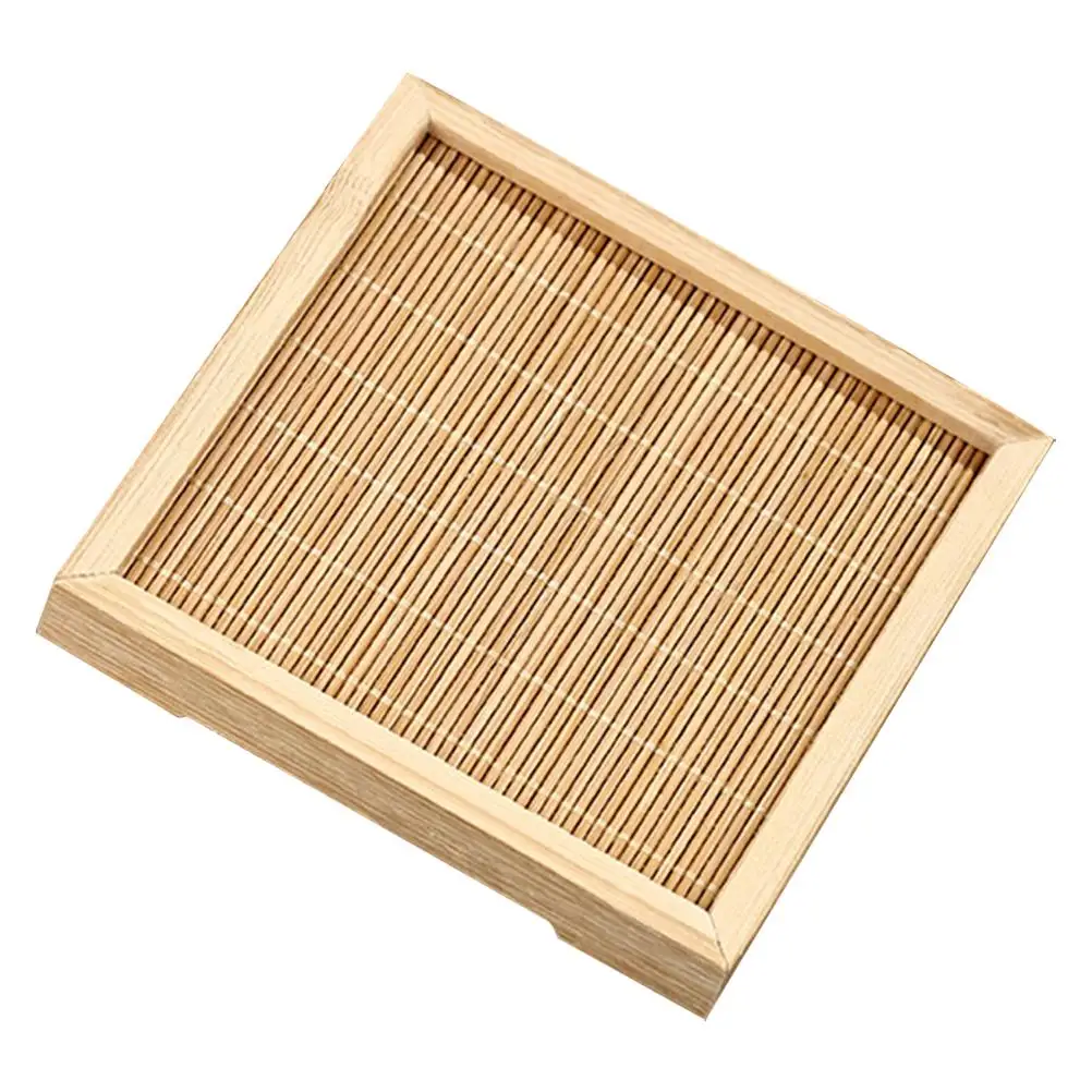 

Bamboo Coaster Heat-resistant Wood Drink Coasters for Household Coasters Cups Square Rustic Dining Table Kitchen Wooden Mats