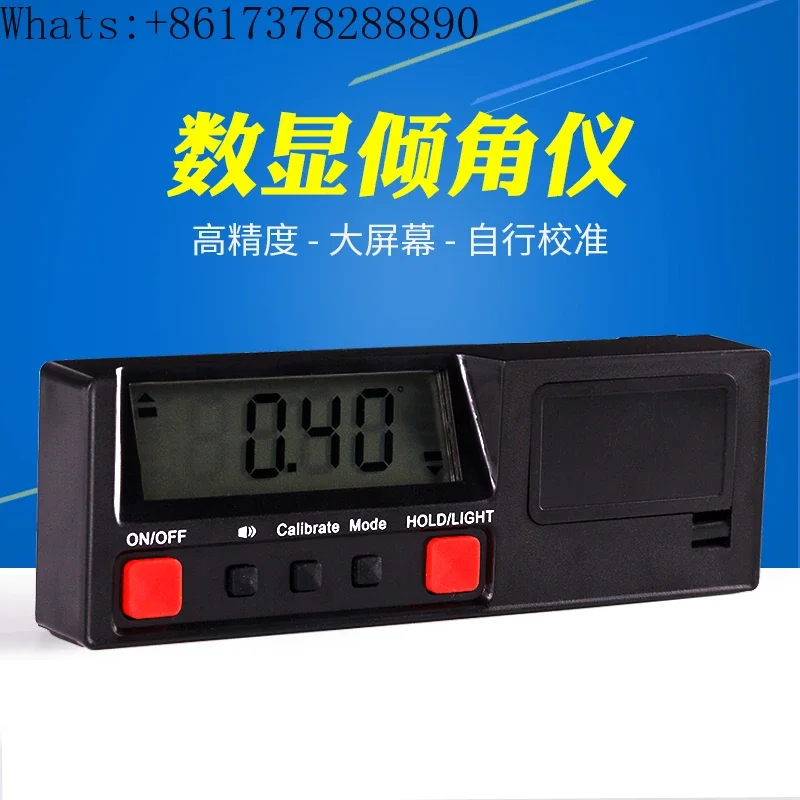 Electronic digital display inclinometer, level, angle meter,  with magnetic  installation, commissioning and decoration 160mm