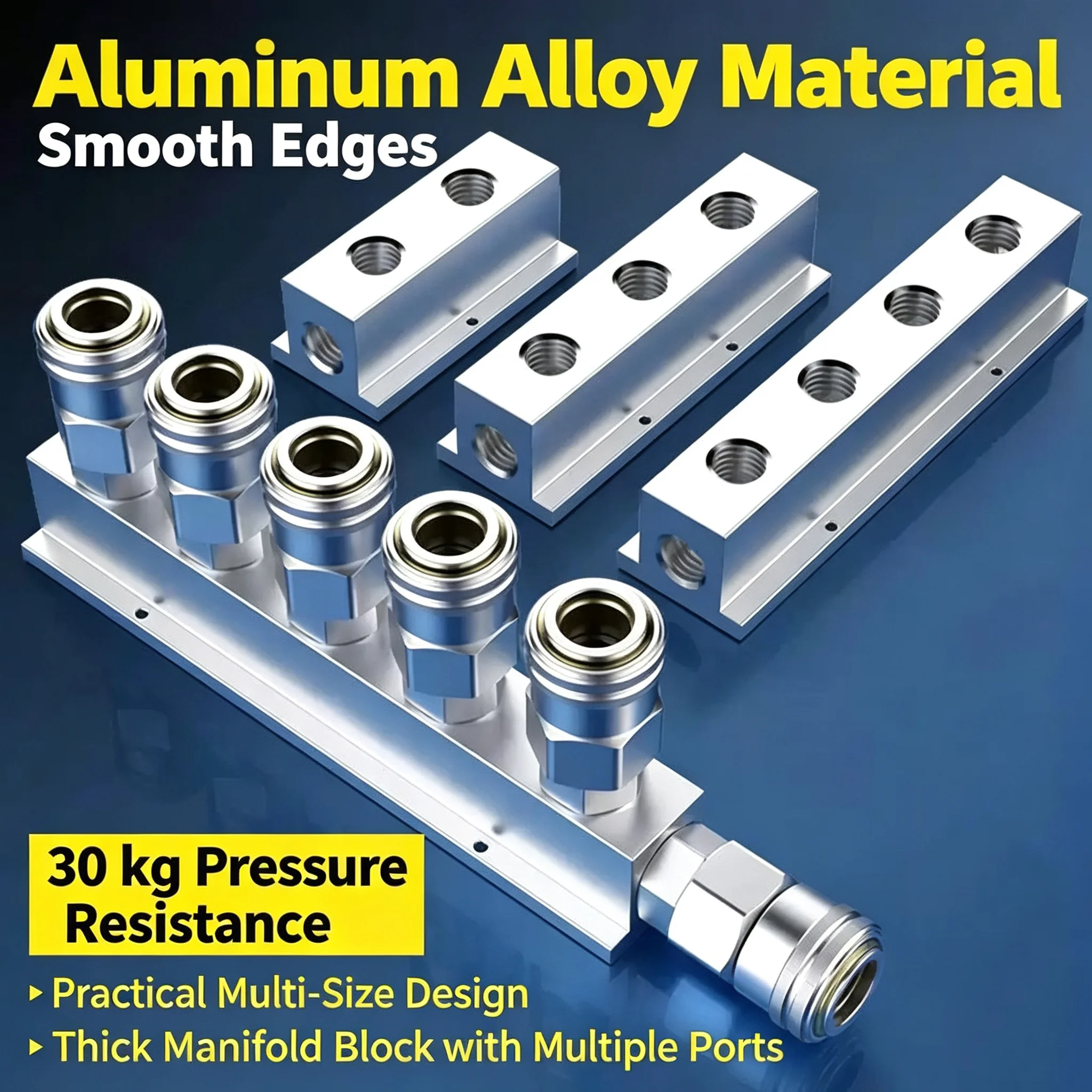 G1/2 T-Type Diverter Row Thickened Pneumatic Distributor Water And Air Discharge Shunt Block Divider Exhaust Pipeline Valve Row