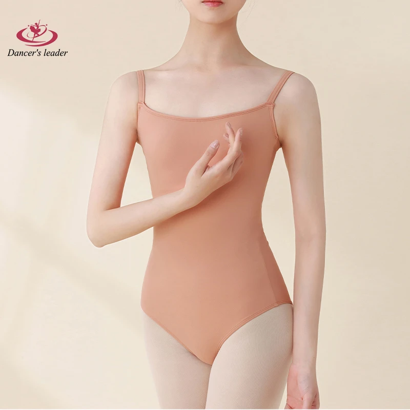 

Ballet Costume Leotard for Academy Foundation Soft Peach Sling Gymnastics Leotard Performance dress Yoga Costume