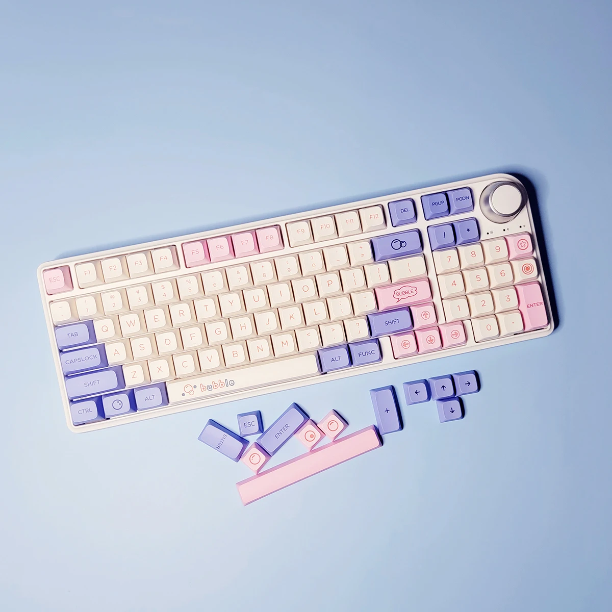 PBT Keycaps XDA Profile Bubble 127pcs/sets for Full/TKL/ 60 65 75 80 96 Percent 1800 Dye-Sublimation Mechanical Keyboard