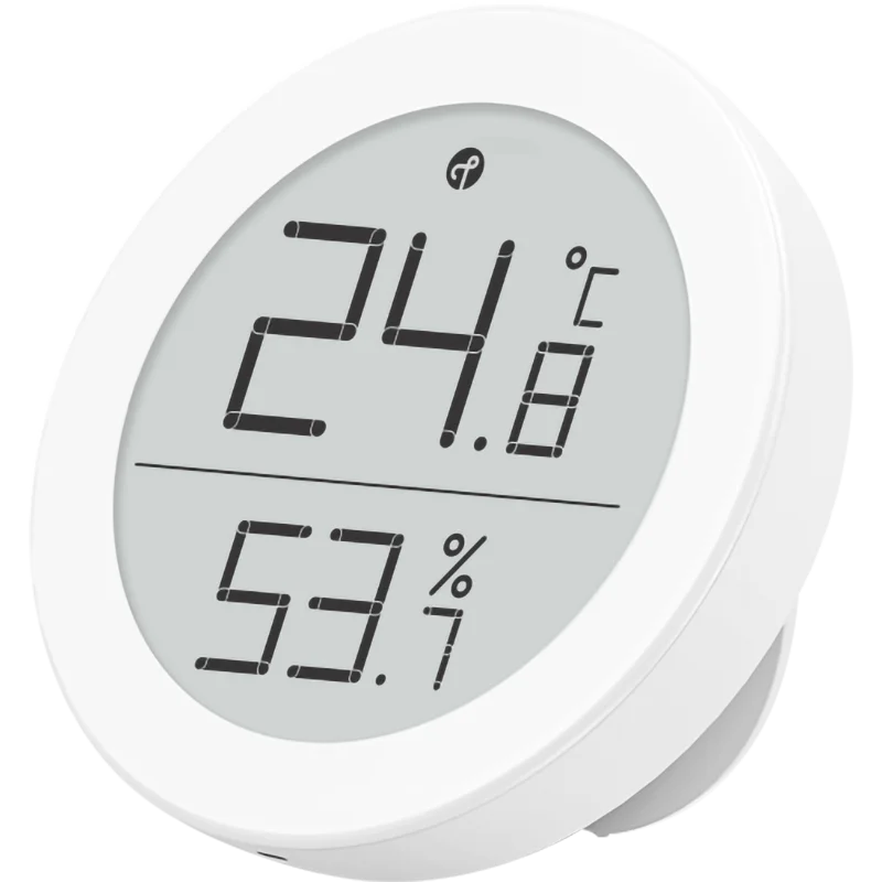 Qingping Thermometer Hygrometer Sensor via draad of Bluetooth, draadloze TH-monitor voor binnen met E-inktdisplay voor thuis, alleen IOS