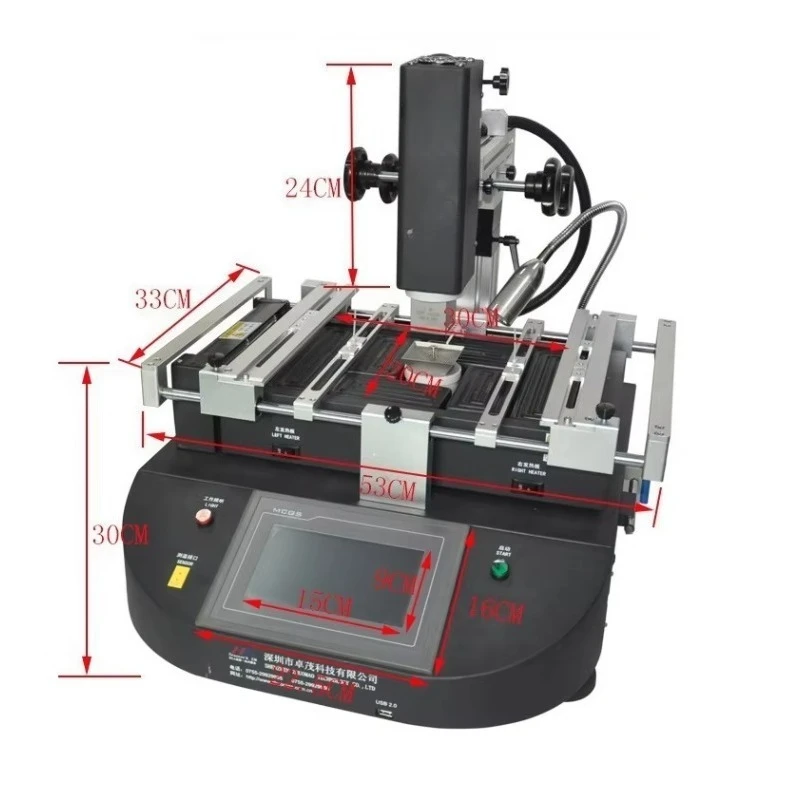 Original ZM-R5830 BGA Rework Station 4500W Hot Air Bga Soldering Station 3 Zonesfor Laptop Motherboard Chip Repair