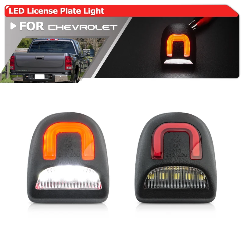 2x OLED License Plate Lights For 2001-2006 Chevy Tahoe Suburban 1500 2500 Silverado GMC Yukon/Yukon XL Sierra Cadillac Escalade