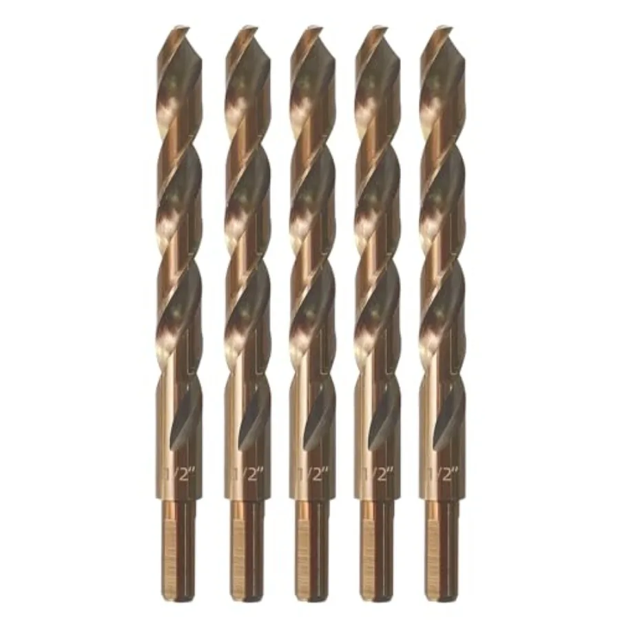 

Cobalt Drill Bit 1/2" Twist Drill Bits M35 High Speed Steel Jobber Length Drill Bit 135 Degree Tip for Hard Metal Stainless Ste