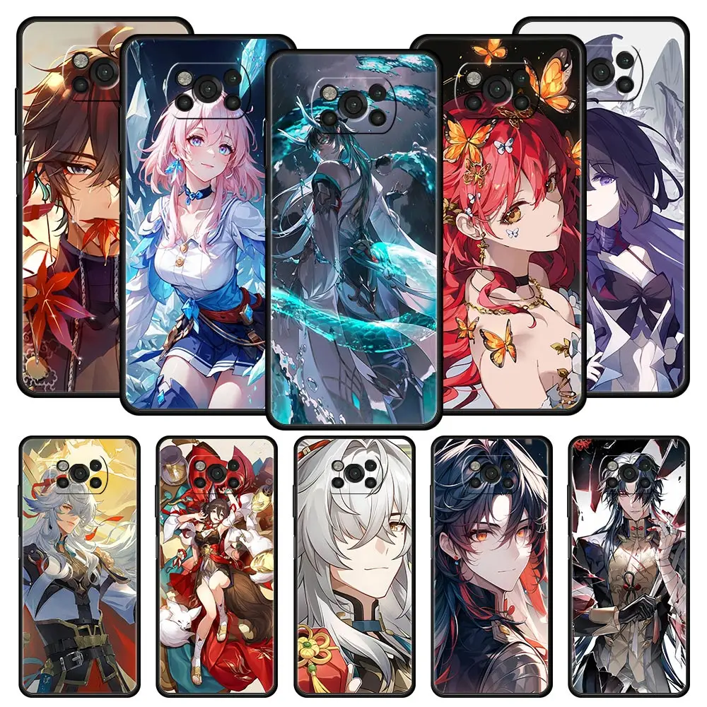 Чехол для телефона Honkai Star Rail Gepard Bronya для Xiaomi Poco X5 Pro X4 X3 NFC F5 Pro F4 F3 GT M5 M4 Pro 5G M3 C51 C50 C55 Cover Чехол для телефона Honkai Star Rail Gepard Bronya для Xiaomi Poco X5 Pro X4 X3 NFC F5 Pro F4 F3 GT M5 M4 Pro 5G M3 C51 C50 C55 Cover