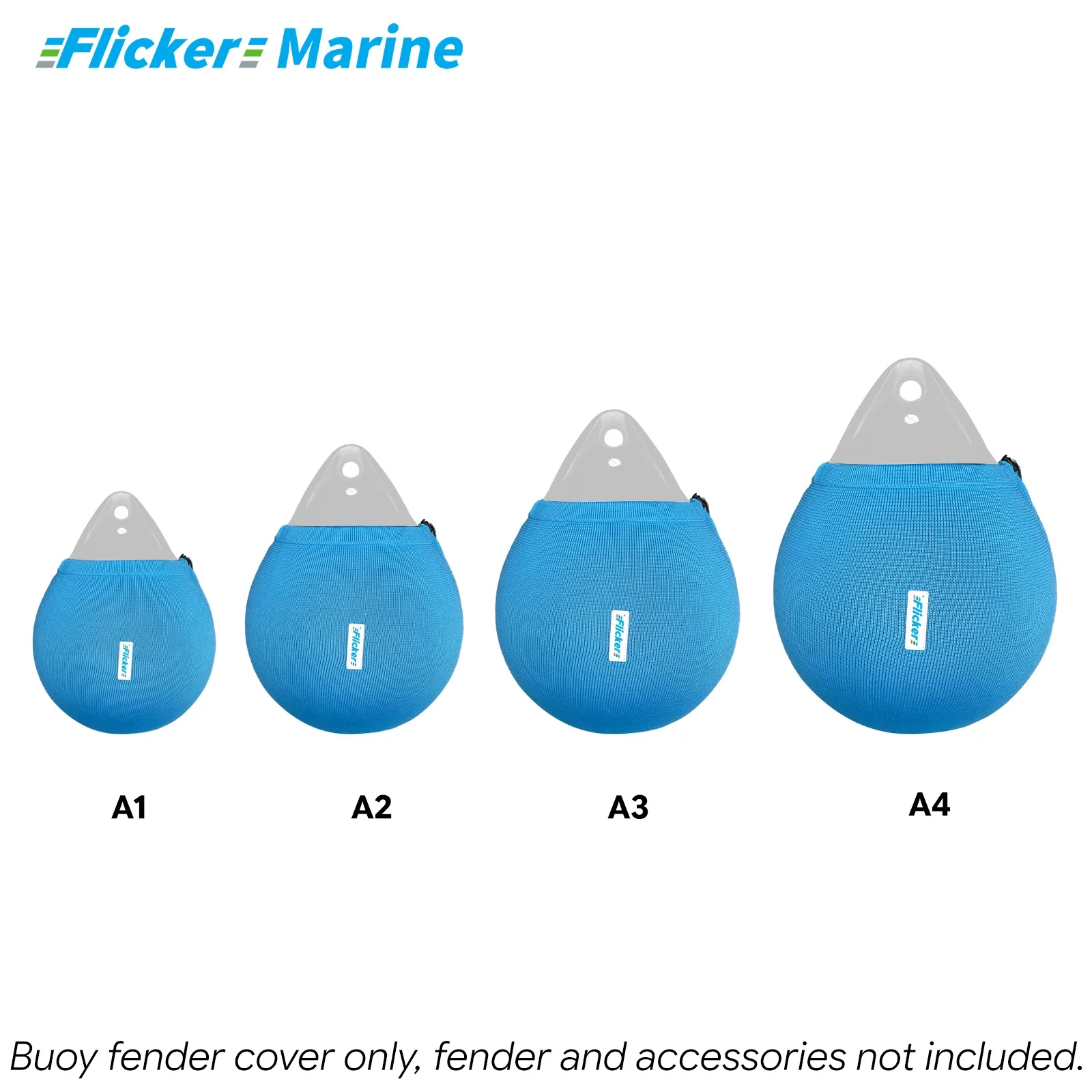 Bootsfender-Abdeckungen Blau 1/2/4er Pack, Langlebiger Marine-Fender-Schutz, UV-Beständige Neopren-Bootsstoßstangen-Abdeckung