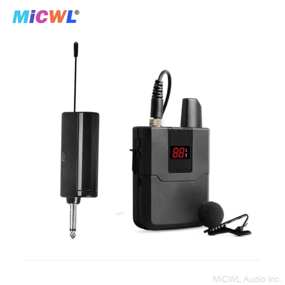 

Лидер продаж 2025 года, портативный рюкзак UHF, беспроводная микрофонная система, перезаряжаемая бежевая гарнитура, режим AVX, передатчик BodyPack, 1 канал