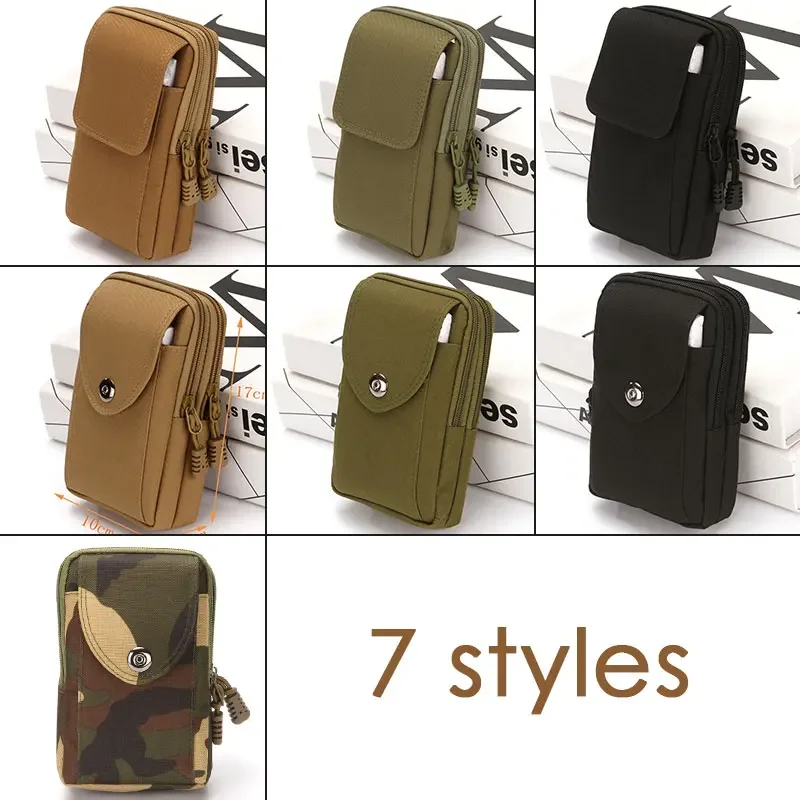 Bolsa para teléfono con cinturón para hombre, riñonera de camuflaje, riñonera de bolsillo pequeño, funda para teléfono, paquete de herramientas, bolsa compacta portátil para exteriores