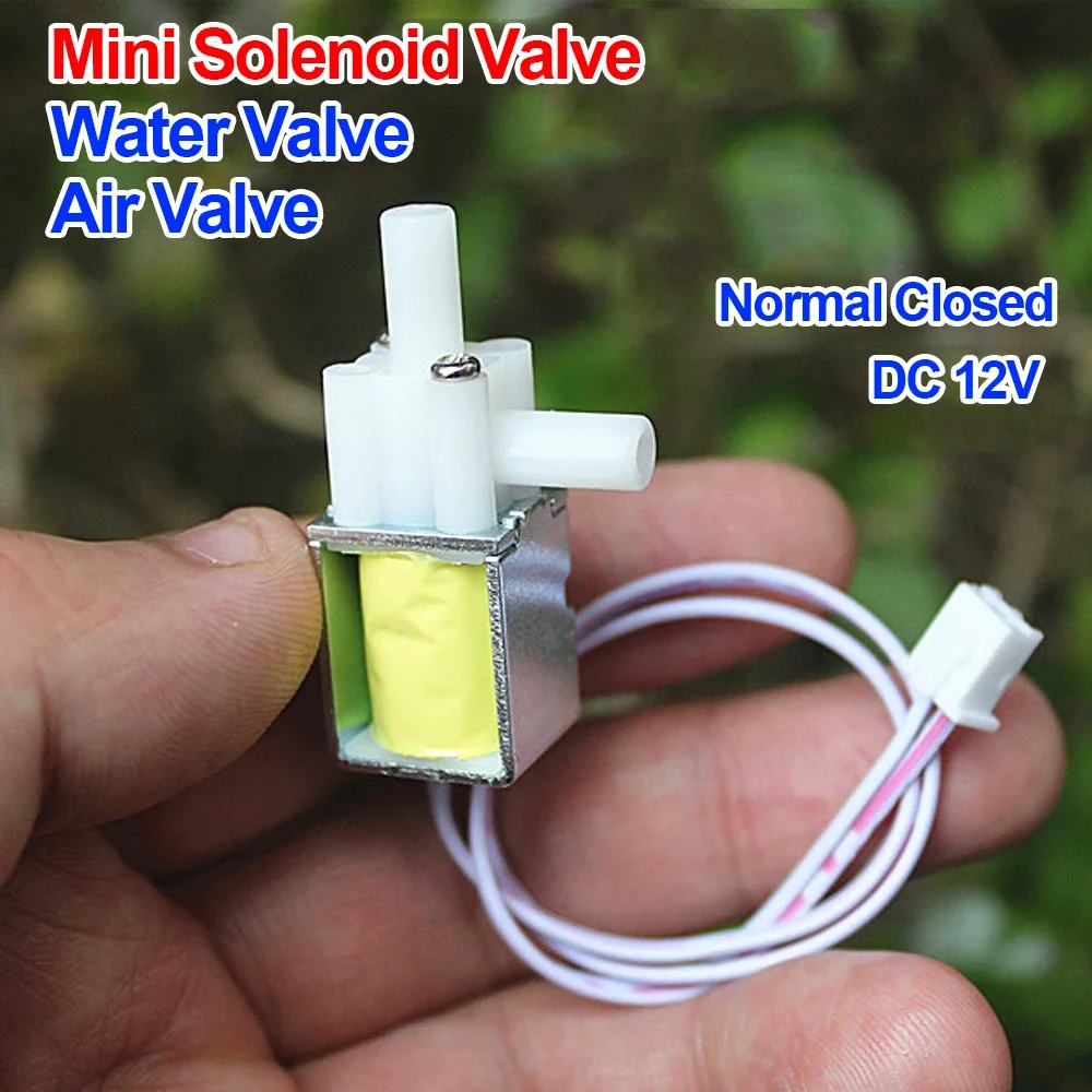 Mini válvula solenoide DC12V válvula de agua electromagnética normalmente cerrada válvula de ventilación de aire eléctrica válvula de agua eléctrica