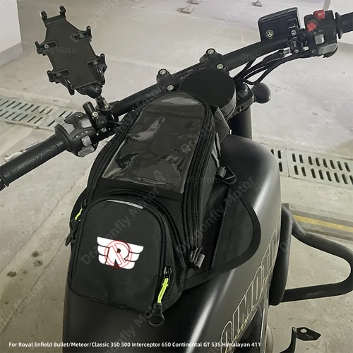 Imagen 2 del producto Bolsa de combustible para motocicleta, tanque de navegación para teléfono móvil para Royal Enfield Bullet/Meteor/Classic 350 500 Interceptor 650 Continental GT