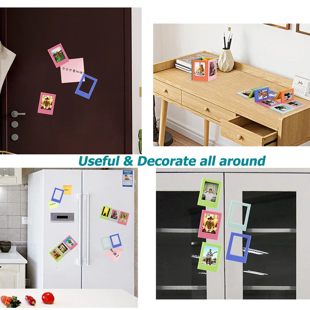 Vibrant Magnetic Photo Frame for Fujifilm Instax Mini 3 Inch Instant Photo Frame Compatible for Mini 12 11 7S 25 40 70 90 Evo view 6