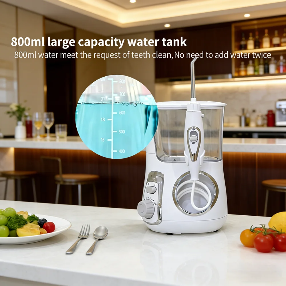 

10 Modes Electric Oral Care Water Flosser 800ML Countertop, Powerful Dental Water Jet Cleaner for Teeth & Fresh Breath