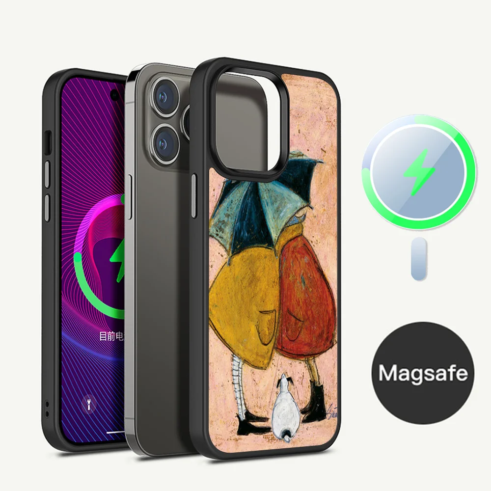 

Чехол Sam Toft для телефона iPhone 15 Pro Max, чехол 14 Plus 13 12 11 Magesafe, магнитный чехол с беспроводной зарядкой