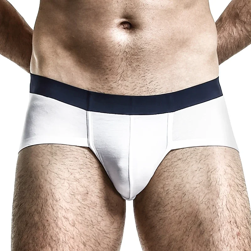 

5-Pack of Men's Underwear, Seamless Briefs, Pure Color Mid-Low Waist Pants, Breathable, Sexy for Young and Midd