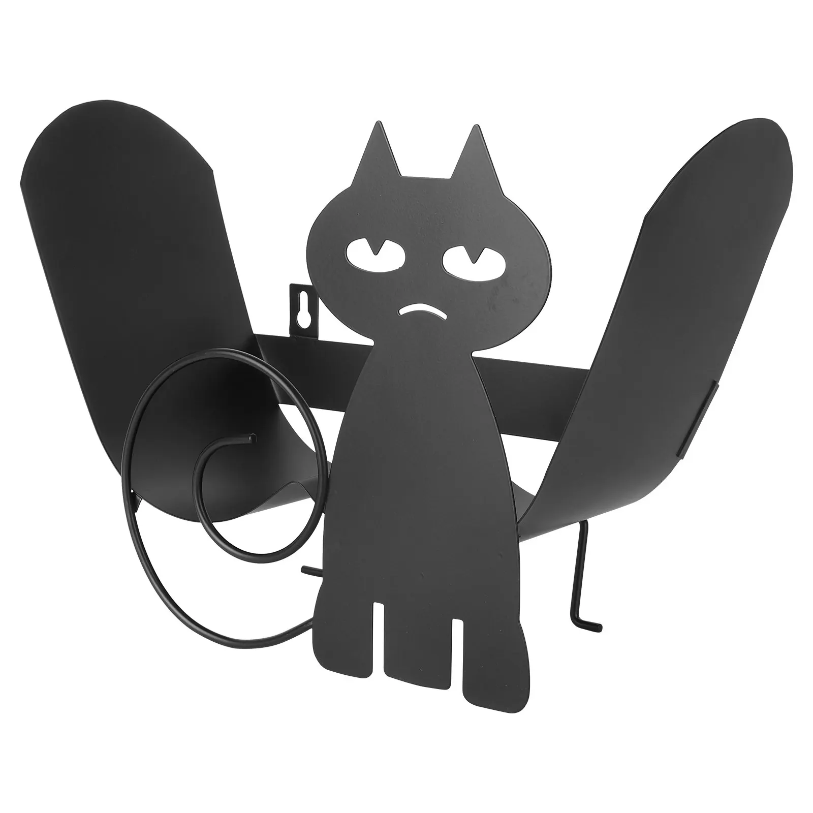 

Fashionable Cat Inspired Roll Paper Holder Strong Metal Construction Wall Mounted Tissue Rack for Living Room Or Kitchen