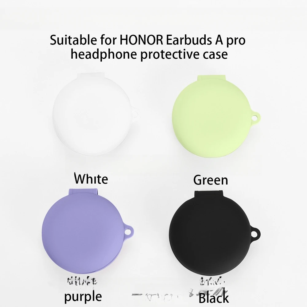 Чехол для наушников HONOR A Pro, однотонный силиконовый противоударный чехол для наушников Bluetooth, мягкая коробка для наушников