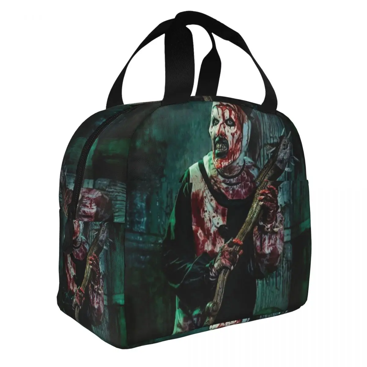 Fiambrera portátil personalizada de película de terror de Halloween para mujer, refrigerador multifunción, bolsa de almuerzo con aislamiento térmico para alimentos, oficina