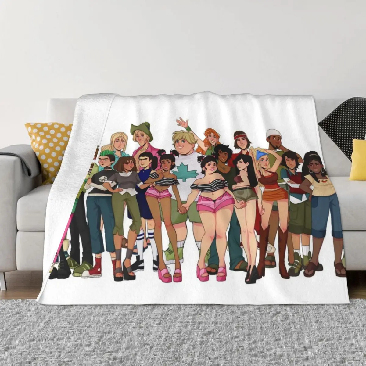 

Total Drama Island Characters Throw Blanket christmas gifts valentine gift ideas Custom Blanket Luxury St Blanket