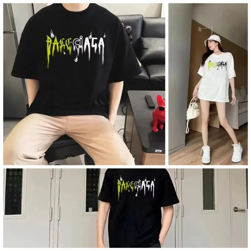 

motorcycle 2025 new short-sleeved printed T-shirt fashionable loose men's and women's short-sleeved design top
