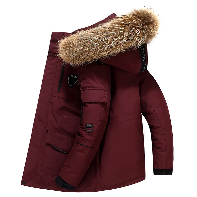 Korean Version Couple Lesbian Thick Warm Workwear Outdoor Cold Proof Down Jacket Winter Men's Padding