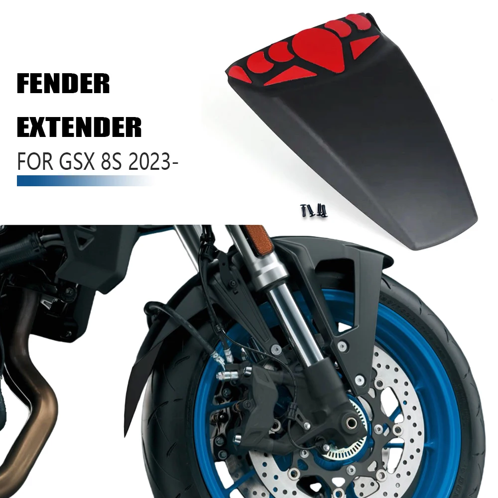 For Suzuki GSX-8S GSX8S Gsx-8S 2023 2024 New Motorcycle Accessories Front Fender Mudguard Splash Guard Extension Extender Cover