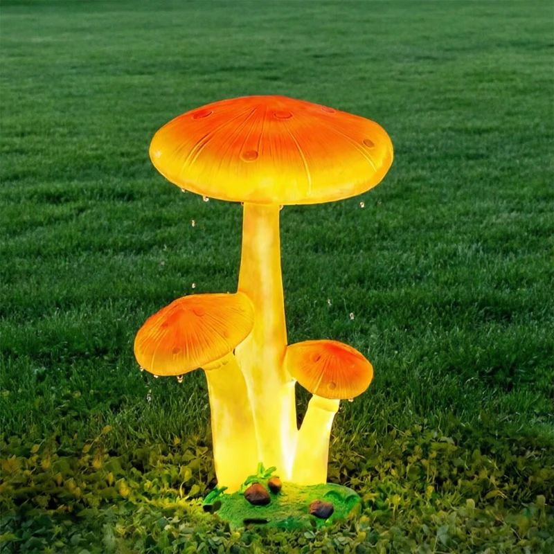 Mushroom Resin Shape Lawn Light Novelty Modern Landscape Villa Garden Courtyard Public Square Park Real Estate Decoration Lamp