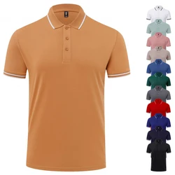 Polo à rayures pour hommes, t-shirt à col d'affaires, t-shirts de golf, haute qualité, mode, vente en gros