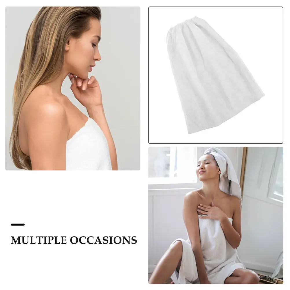8Pcs Disposable Beauty Skirts Thickened Nonwoven Spa Bathrobes Soft Breathable Body Wraps Salon Sauna Spa Wrap for Women