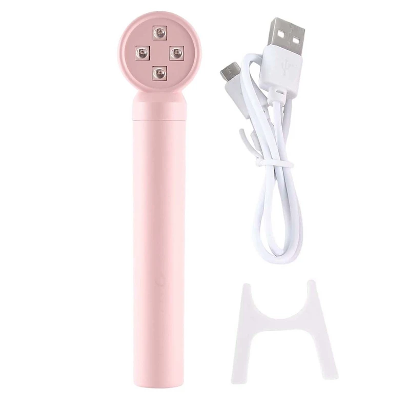 Handheld Light Portable Handheld Light One Word Light Timed Charging Fairy Stick Nail Light Pink Model