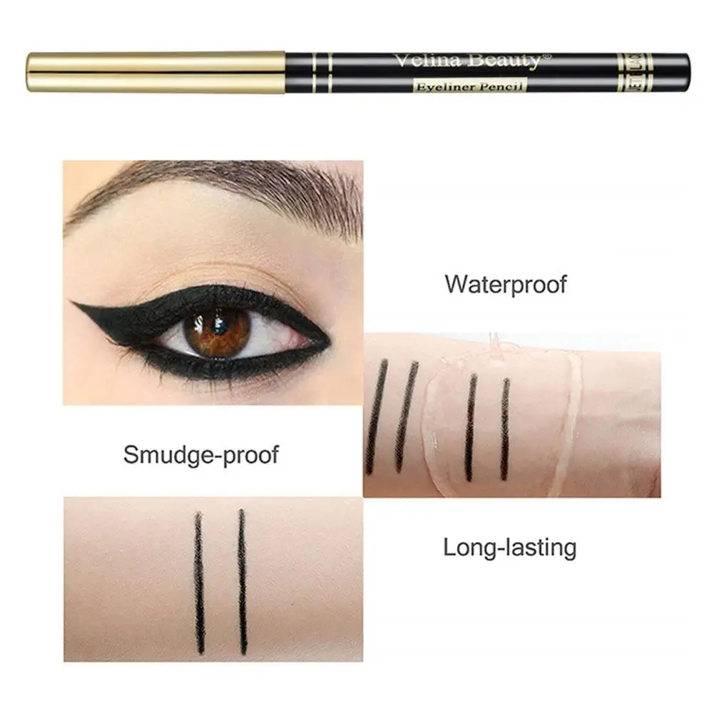 Eyeliner mat 2 en 1, crayon Gel imperméable, longue durée, bleu, noir, marron, facile à porter, stylo Gel, maquillage