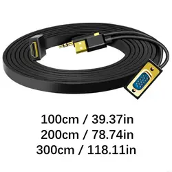Cable VGA HDTV para monitor PC portátil, macho a macho