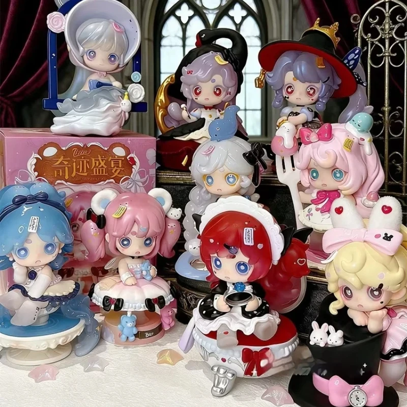 

Новая оригинальная серия Keeno V4 Miracle Feast, слепая коробка, модные коллекционные фигурки, загадочная загадочная коробка, настольное украшение, милое