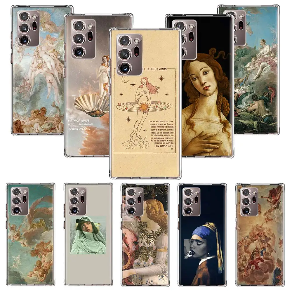 Art The-Birth-Of-Venus Case Coque For Samsung Galaxy Note 20 Ultra 8 9 Note 10 Plus M02s M30S M31S M51 M11 M12 M21 Cover Funda