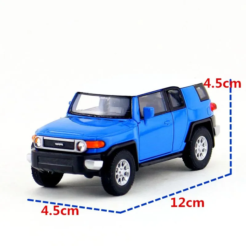 1/36 TOYOTA FJ Crusier Toy Car Model For Children Welly Diecast Off-Road Miniature Vehicle Pull Back Collection Gift For Kid Boy