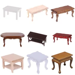 Simulation Teatable Coffee Table Living Room Toy Doll House Accessories 1/12 Mini Dollhouse Furniture Miniature Kids Toy