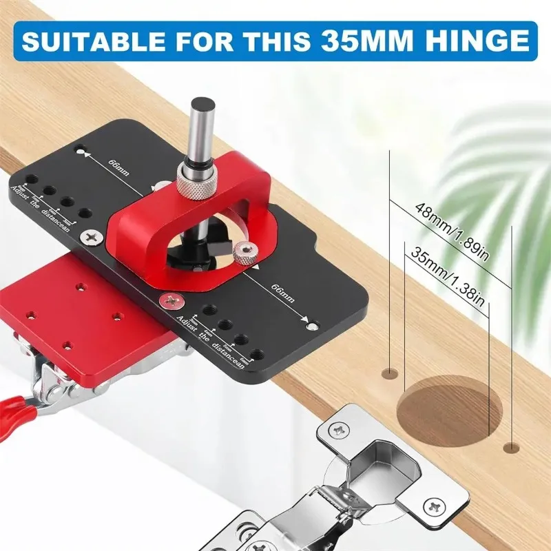 35mm hinge fixture drilling machine woodworking pin cabinet fixture drilling guide locator door concealed installation