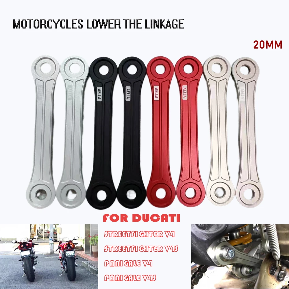 

MOTORCYCLE ACCESSORIES DROP LINKAGE KIT, LOWER 20MM For DUCADI PANIGAL V4 V4S STREET FIGHTER V4 S