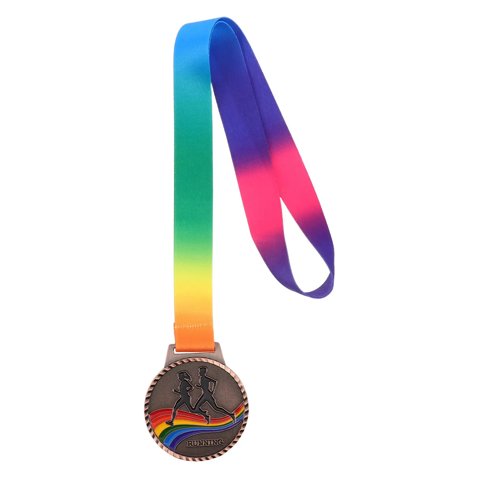 

Running Medal Outdoor Marathon Zinc Alloy Metal Award High Gloss Finish Racing Sports Competition Trophy for Athletes Track