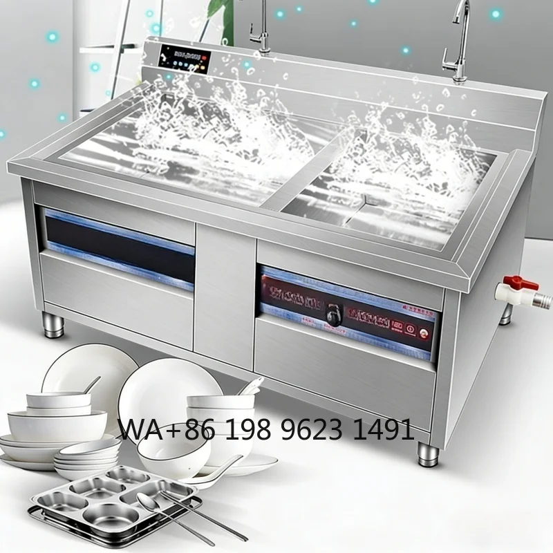 High Capacity Auto Ultrasonic Dishwasher Commercial Tableware Vegetable Food Service Catering Kitchen Equipment