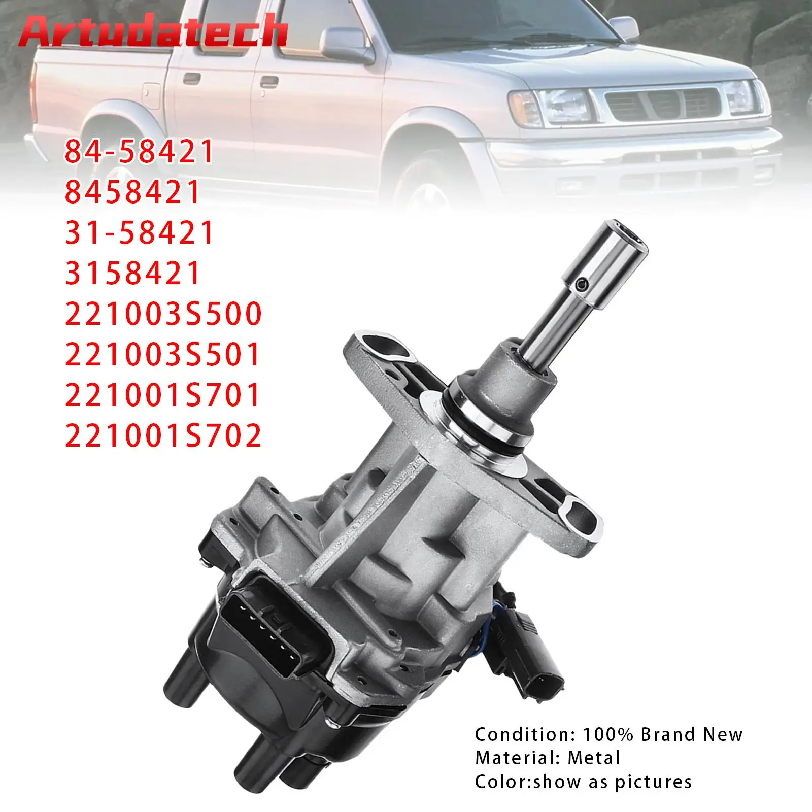 

Распределитель зажигания Artudatech с крышкой и ротором для Nissan Frontier Xterra 2000-2004 L4 2,4 л, автомобильные аксессуары