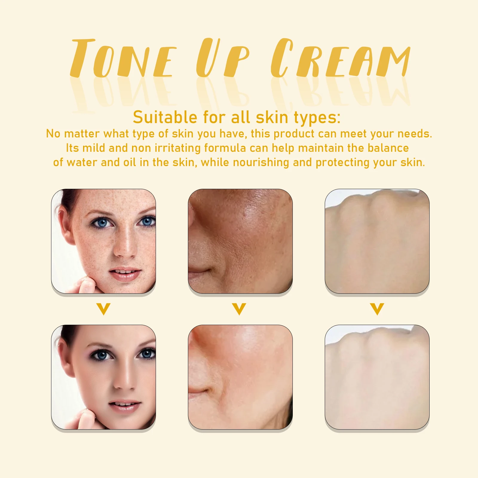 Brilliant Embellished Lazy People Water Light Tone Up Cream Refreshing Moisturizing Brightening Complexion Plain Cream