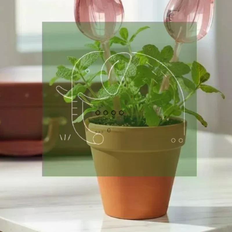 Tulip Plant Watering Globes Self Watering Bulbs Automatic Spikes for Indoor Outdoor Plants, Glass Watering Solution Set