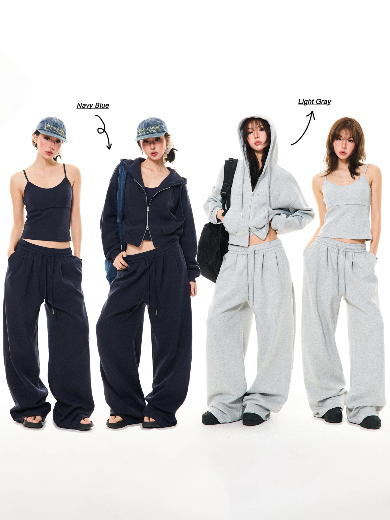 

Young Stage American Sle Hot Girl Spor Tee-Piece Set Women Spring ort Hoodie Jaet Casual Hooded Pants