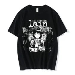 Anime Serial Experiments Lain T-Shirt Women Graphic T Shirts Iwakura Manga Girl Sci Fi Short Sleeve Tee female Tops