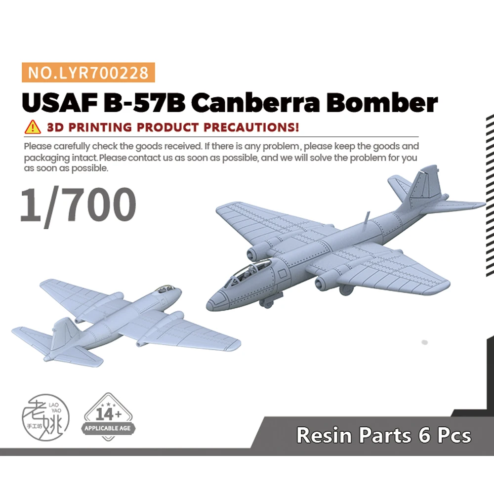 

Yao's Studio LYR228 1/700 Military Model Kit USAF B-57B Canberra Bomber WWII WAR GAMES