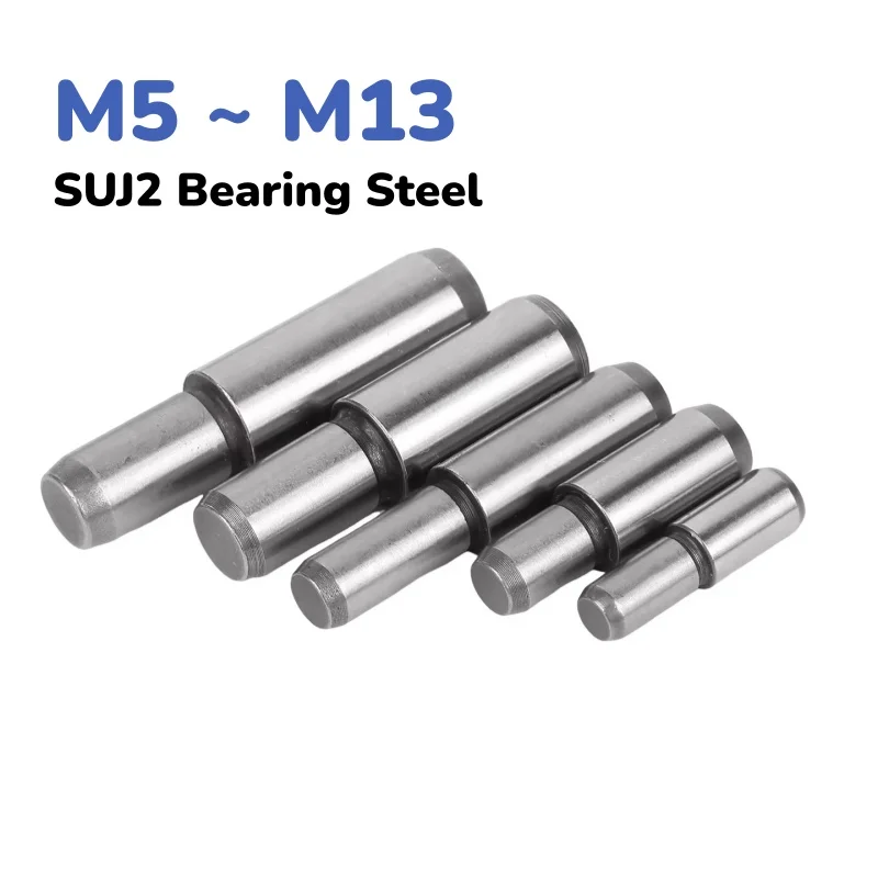 SUJ2 Bearing Steel MSFW/MSFWM M5 ~ M13 Bearing Steel Solid Step Positioning Pin Cylindrical Internal Thread Stepped Shaft Pin