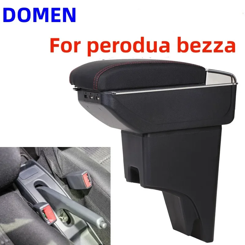 

NEW For perodua bezza armrest box modification accessories Large SpaceDual Layer USB Charging